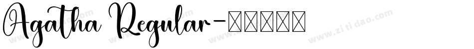 Agatha Regular字体转换